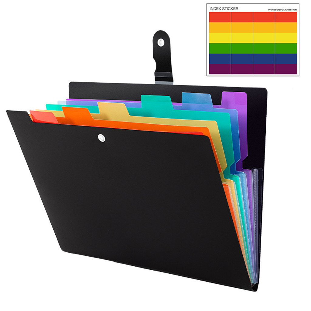 

A4 Organ Folder Document Bag Multi-layer Classified Storage Folder Color Index Student Office File Bag Can Hold 300-500 Sheets