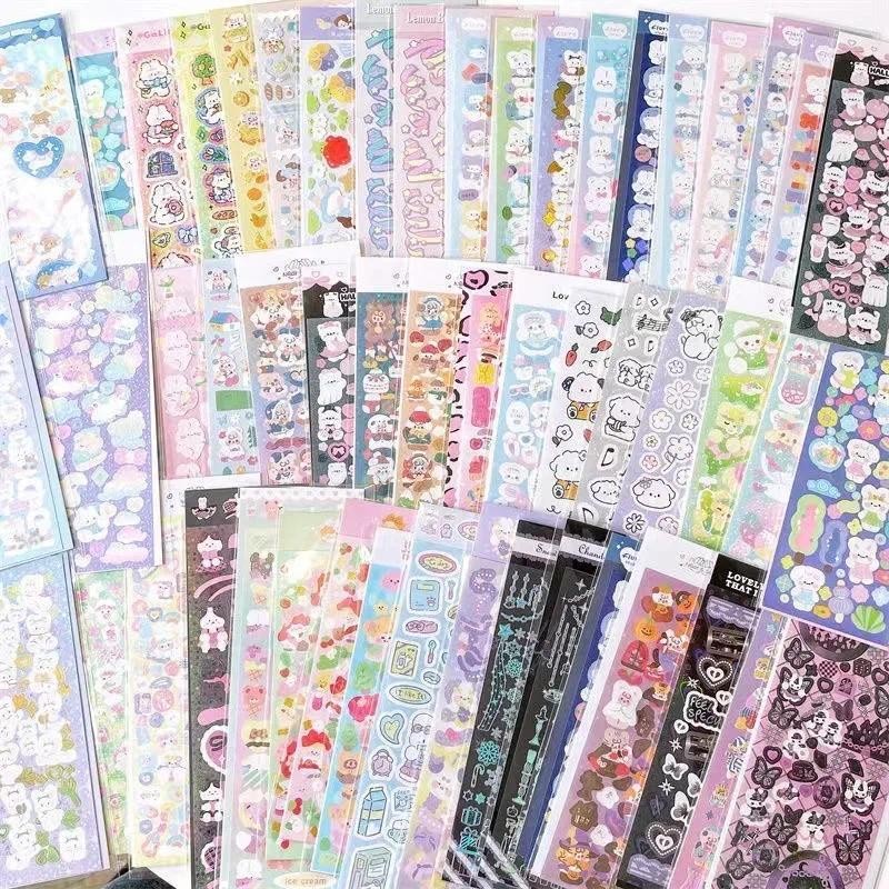 

20pcs/30pcs/40pcs/Set Random Guka Laser Sticker Pack Laser Decorative Kawaii Album Stickers Korean Stationery DIY Material