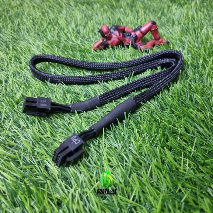 Kabel Modular Cpu 8 pin to 4+4 Atx Psu Corsair 60cm Sleeving
