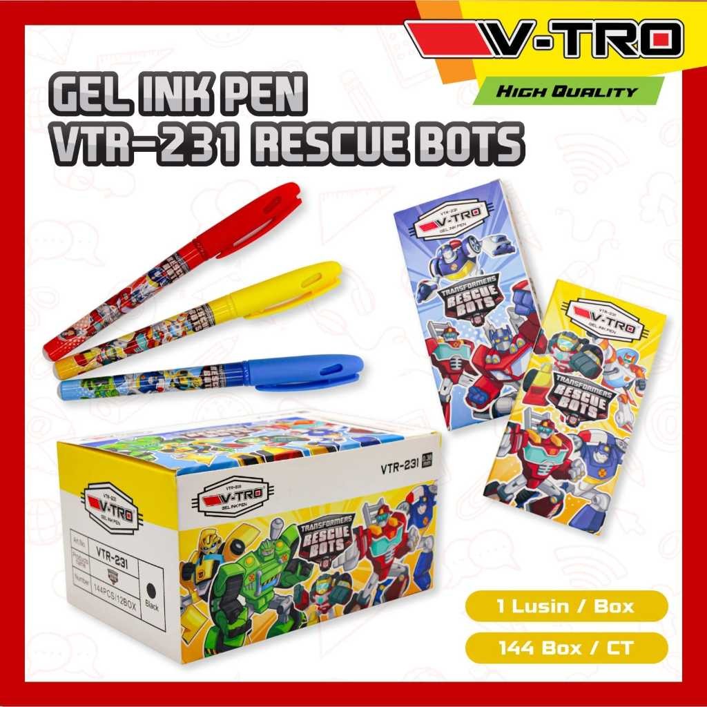 

Pulpen Gel 0.5mm VTR-231 ROBOT / RESCUE BOTS (12pc)