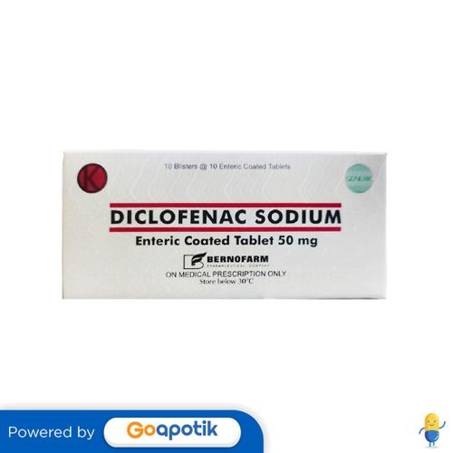 Diclofenac Sodium Bernofarm 50 Mg Box 100 Tablet