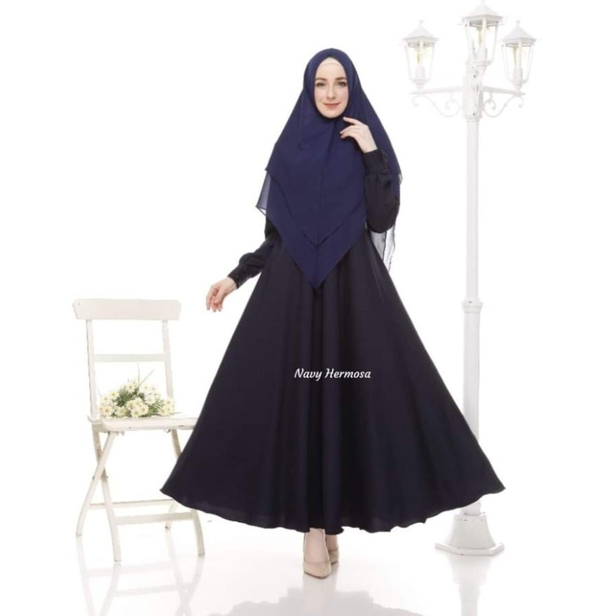 GAMIS NAVY POLOS/GAMIS BIRU POLOS/GAMIS HERMOSA/GAMIS POLOS/GAMIS PAYU - S