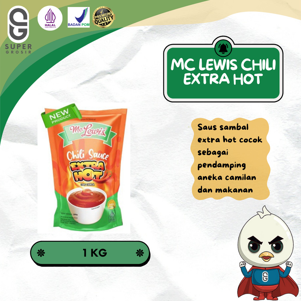 

Mc Lewis Chili Sauce Extra Hot - 1Kg