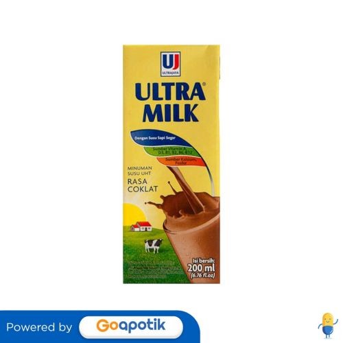 

Ultra Susu Uht Rasa Cokelat 200 Ml Tetrapak