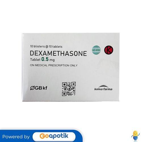 Dexamethason Kimia Farma 0.5 Mg Box 100 Tablet