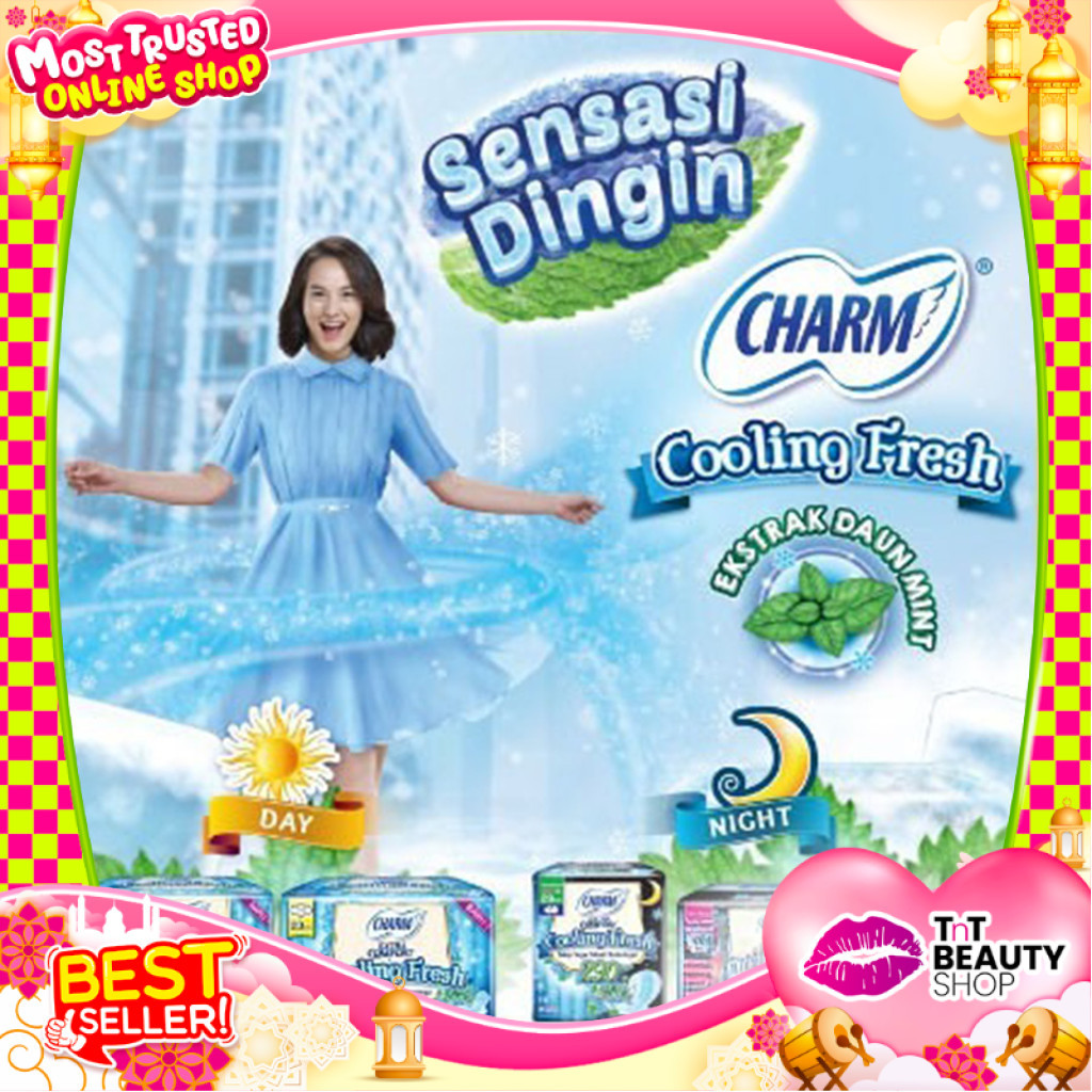 Charm Body Fit Extra Maxi Wing & Non Wing | Long&Wide Non Perfumed - Pembalut | TnT Beauty Shop