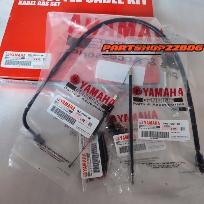 THROTTLE CABLE KIT KABEL GAS SET KABEL POMPA OLI SAMPING F1ZR FIZR F1Z R ORIGINAL YAMAHA 4US-WF631-0