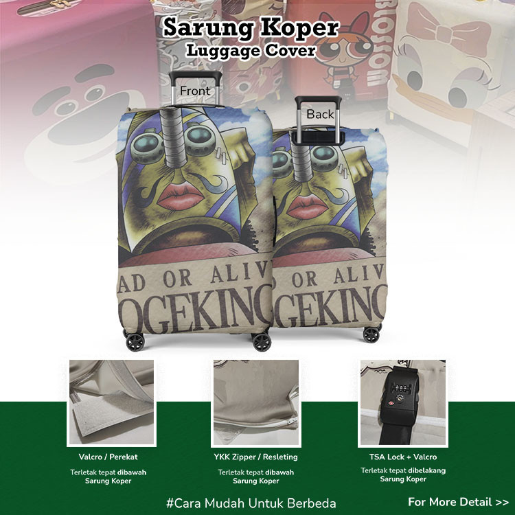 One Piece Wanted Posters : Usopp / Sogeking Usopp Bounties - Luggage Cover / Sarung Koper / Pelindun