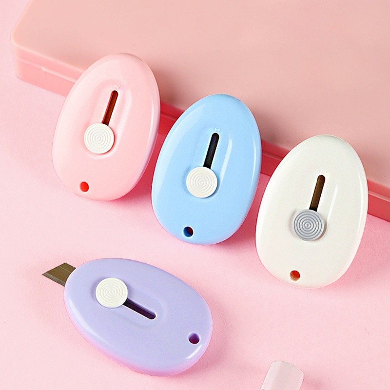 

Warna Murni Oval Pemotong Kertas Mahasiswa Portable Handmade DIY