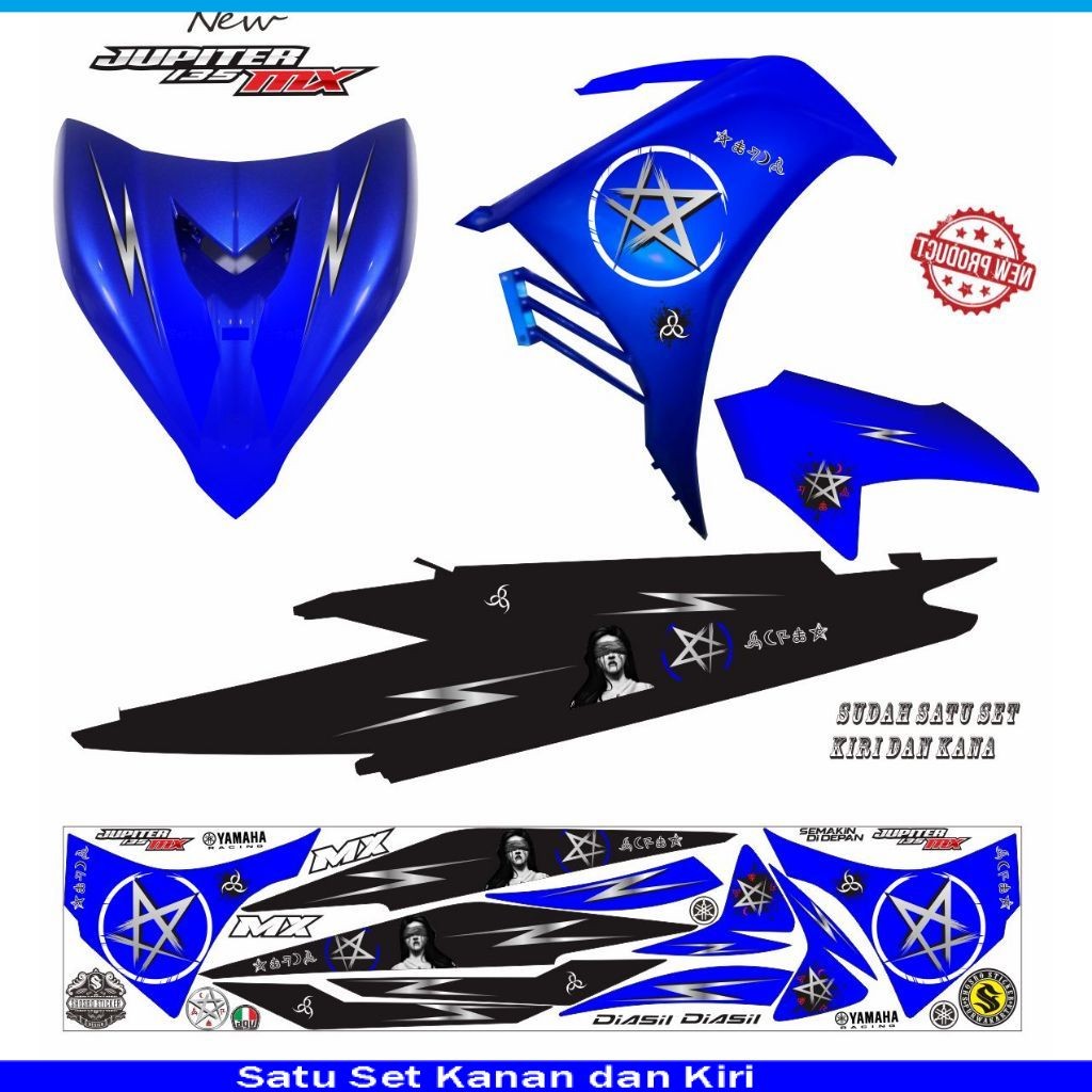 VARIASI MOTOR VARIASI STIKER MOTOR JUPITER MX NEW 135 VARIASI STIKER KEREN