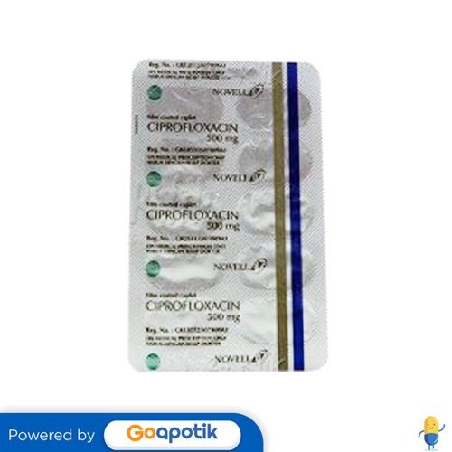 Ciprofloxacin Novell 500 Mg Strip 10 Tablet