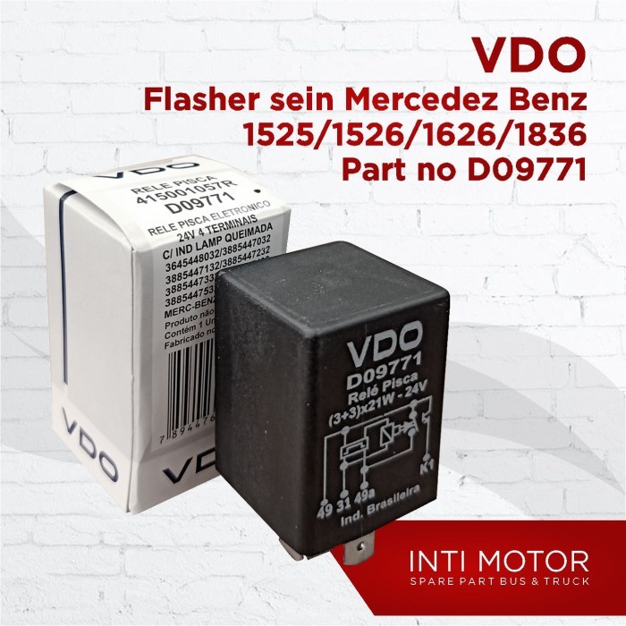 VDO - FLASHER SEIN - D09771 - BUS MERCY 1525,1526,1626,1836