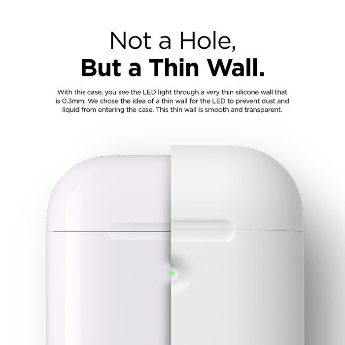 [[Best Seller]] Elago Apple Airpods 2 with Wireless Charging Silicone Case - Putih