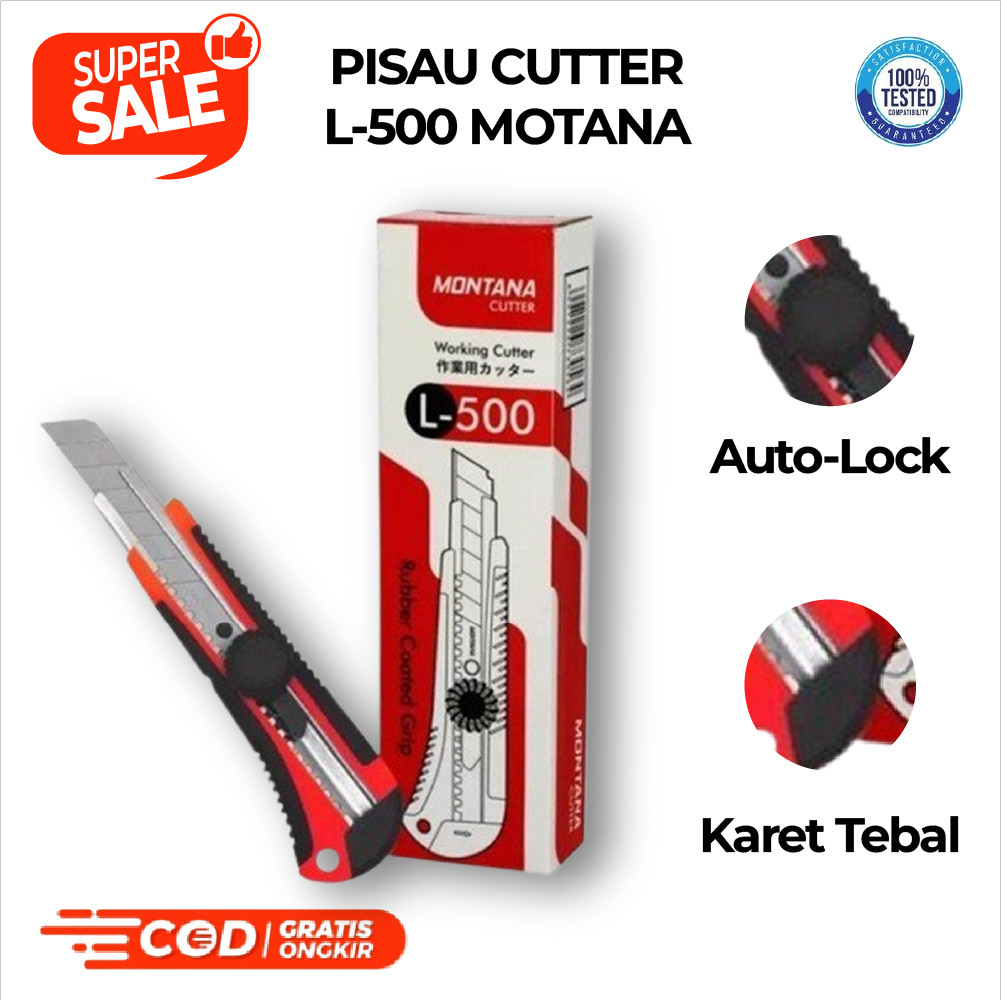 

Pisau cutter L-500 montana tajam dan besar