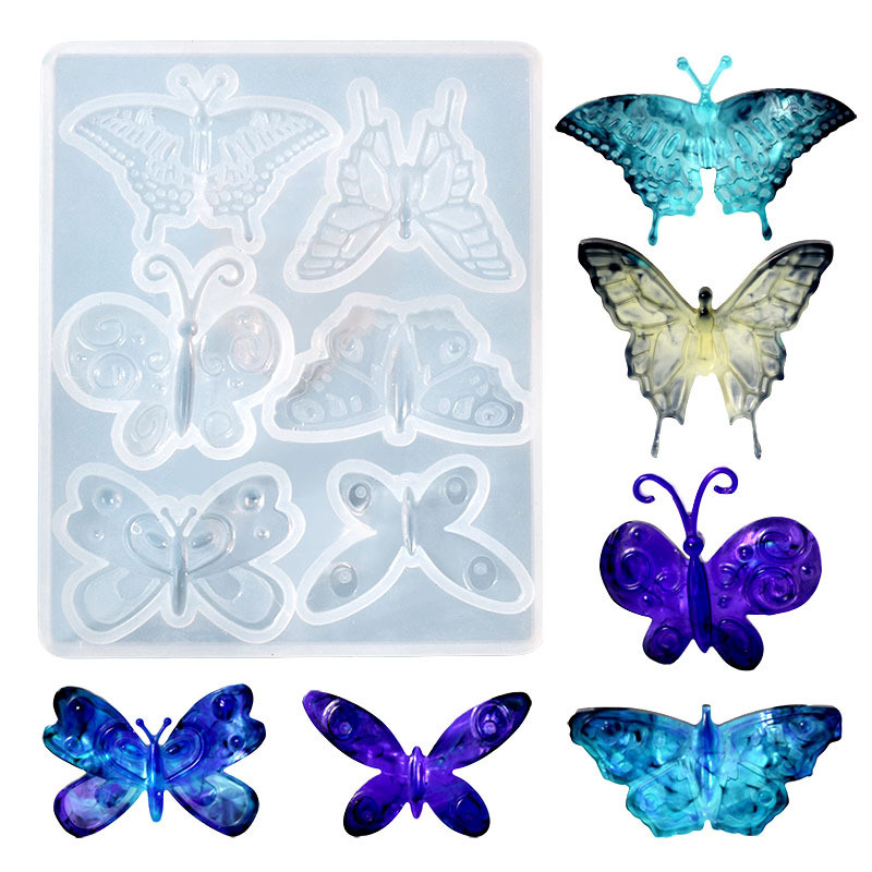 

3D Butterfly Wing Earring Aeolian Bells Silicone Mold for DIY Epoxy Resin Craft Pendant Jewelry Making Findings