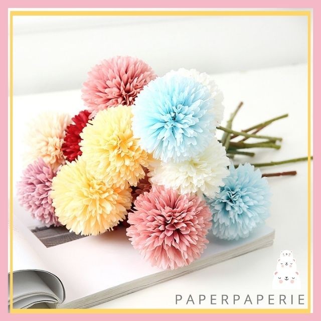 Bunga Pom Pom Dandelion Bunga Plastik Dekorasi Bunga Dandelion