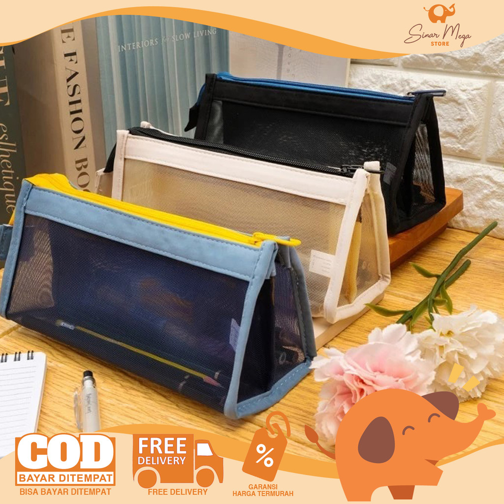 

Joyko Pencil Case PC-5022 - Kotak Tempat Pensil Jaring Double Big Storage Murah