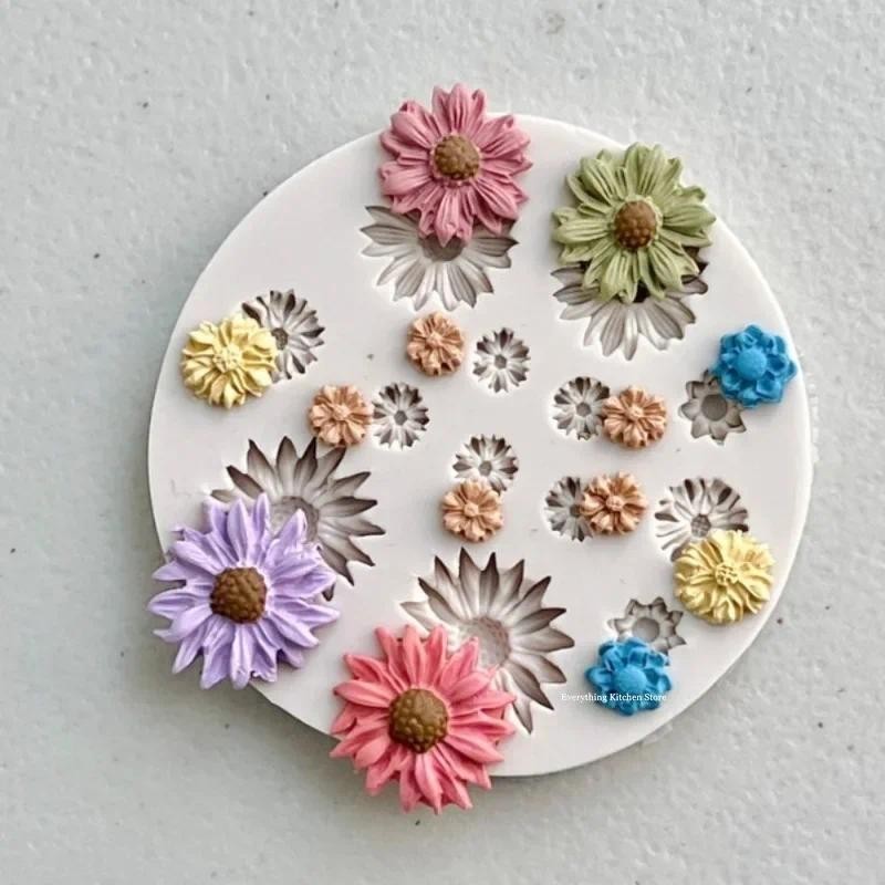 

Flower Silicone Mold for Polymer Clay Earrings Bowknot Daisy Rose Snowflake DIY Earrings Silicone Mould Resin Fondant Mold