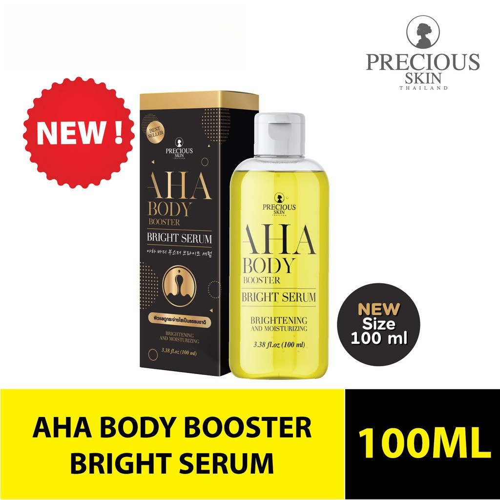Precious Skin Thailand AHA Brightening & Whitening Booster Body Serum Jumbo | Serum Pemutih 100ml