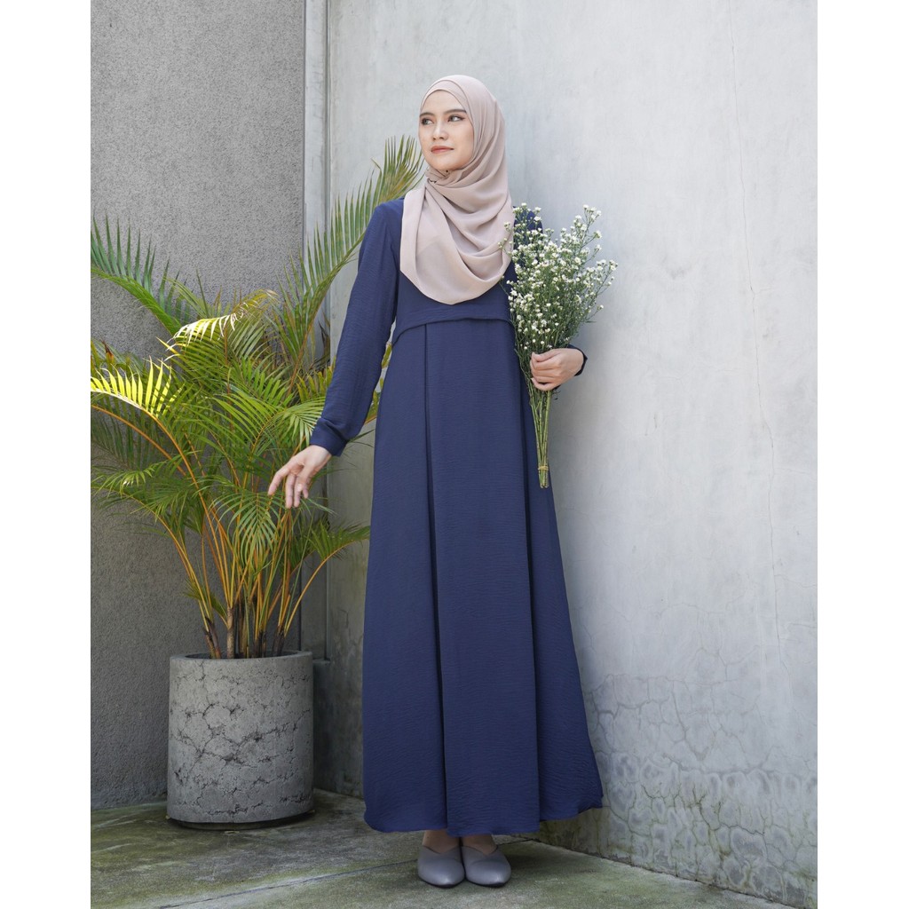 Miza -  Alara Dress Crinkle Premium Gamis Wanita Simple