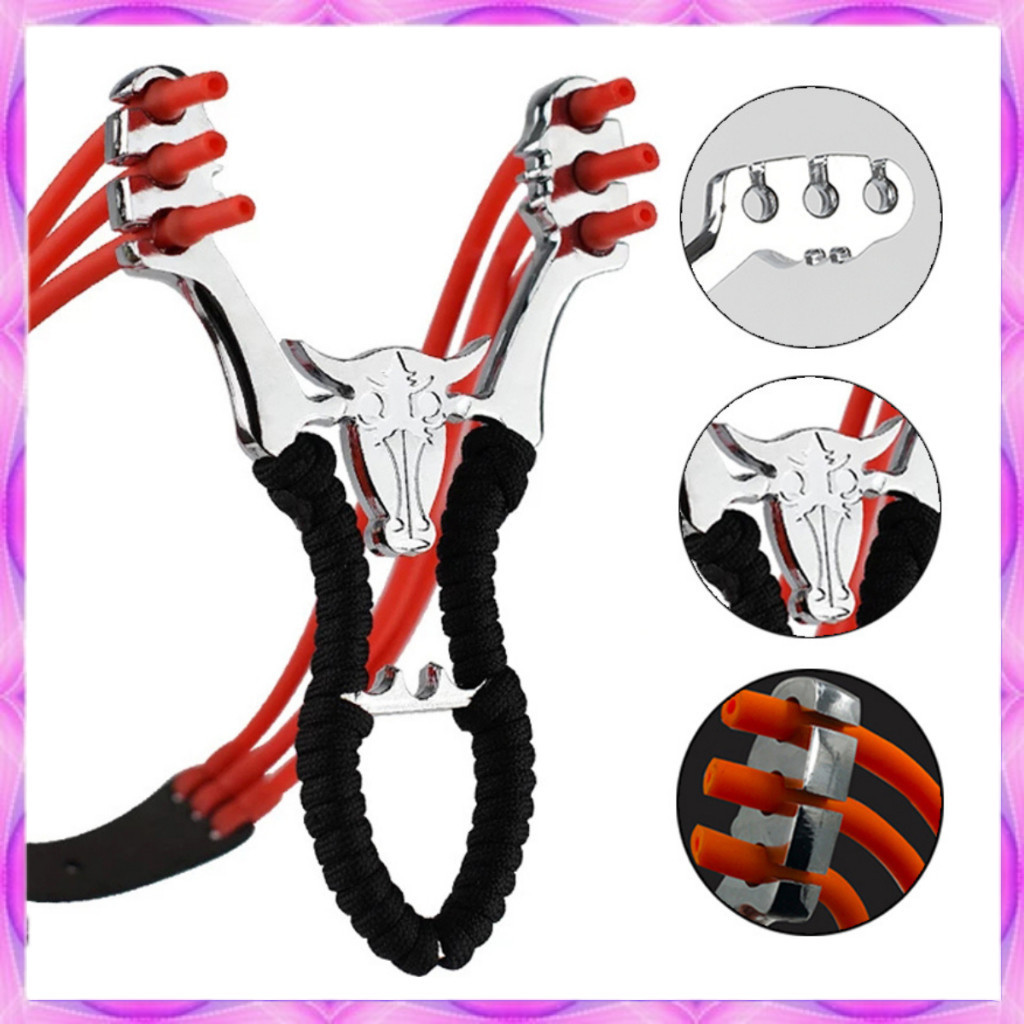 Ketapel Berburu Powerful Outdoor Slingshot / KETAPEL Powerful Alloy Slingshot Thickened Wrist Strap-