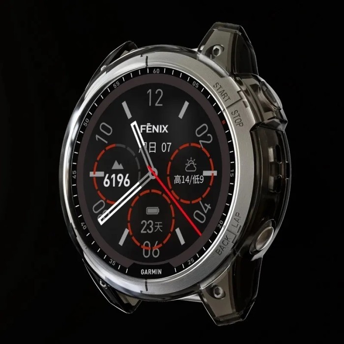 [P R O M O] New BUMPER SOFT CASE CASING COVER BODY GARMIN FENIX 7S /FENIX 7 / FENIX 7X - CLEAR, Feni