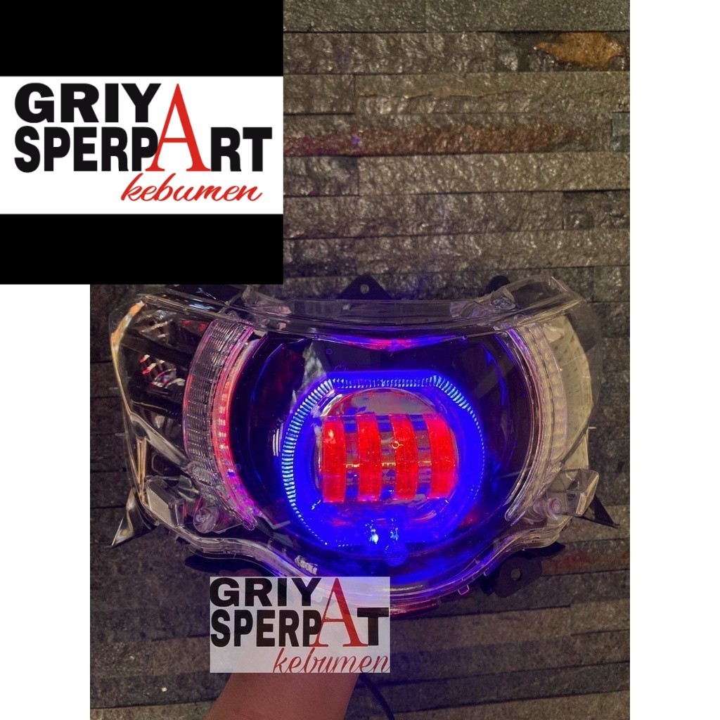 LAMPU DEPAN YAMAHA MIO GT MIO SOUL GT BILED BILLED PROJIE LED SUPER TERANG