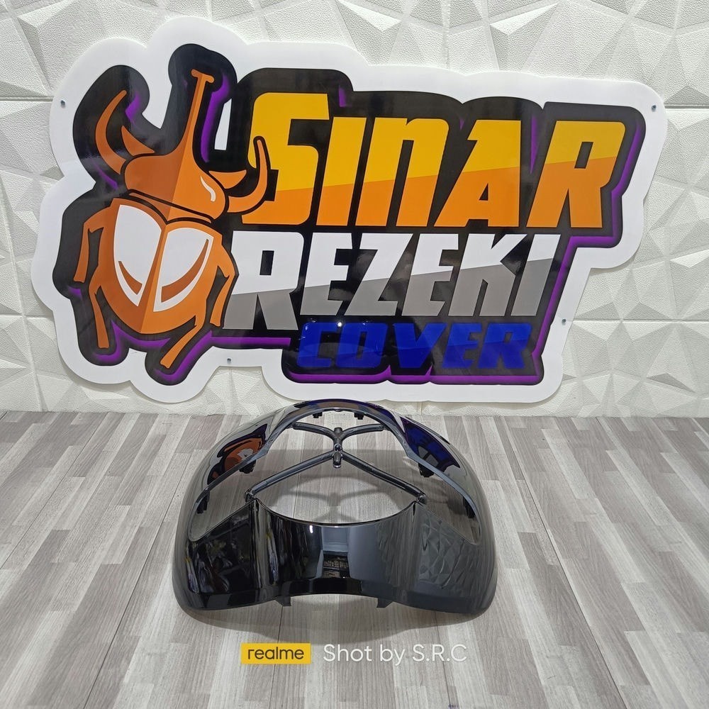 Win - Panel Dada Scoopy K93 Donat 2017 - 2019 Hitam Black Tameng Depan