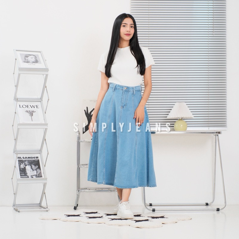 gj75th SIMPLYJEANS - Rok Jeans Highwaist Mayung- LEXIE Rok Mayung