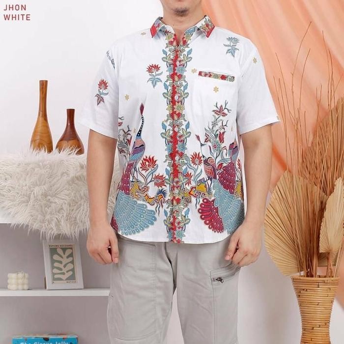 Evercloth Seragam Batik Couple Modern Batik Family Set Dress Atasan Kemeja Cheongsam Lengan Panjang 