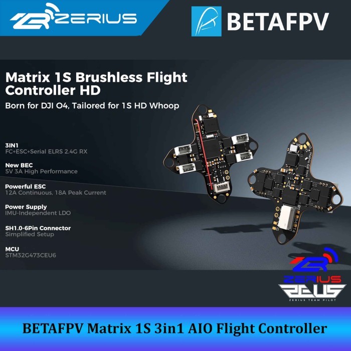 BETAFPV Matrix 1S 3in1 AIO Flight Controller for Digital Micro Whoop