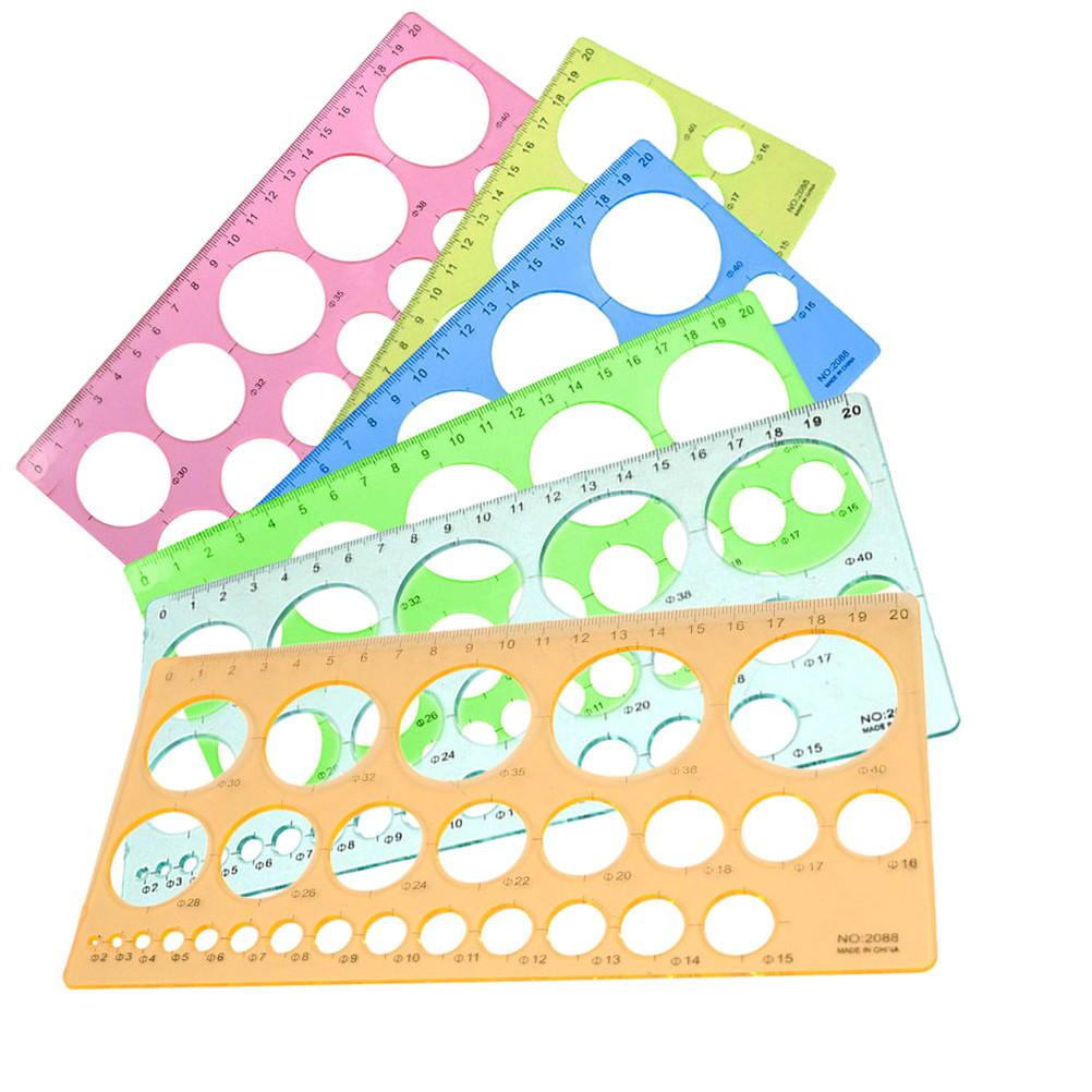 

1Pc Multifunctional Template Ruler Circle Size Paper Craft Creative Circle Drawing Template Ruler School Painting Stationery