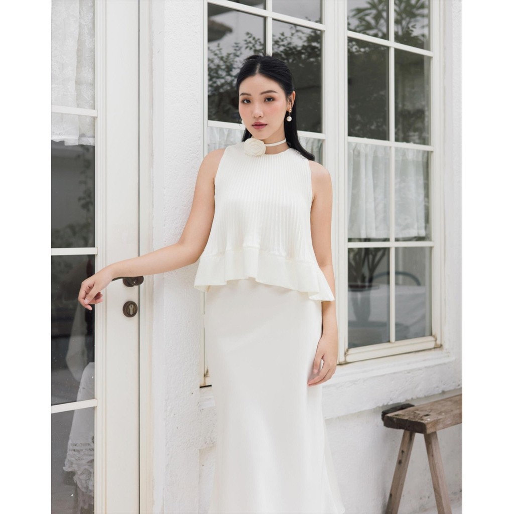 Misse - Posey Top - Ruffled Pleated Blouse