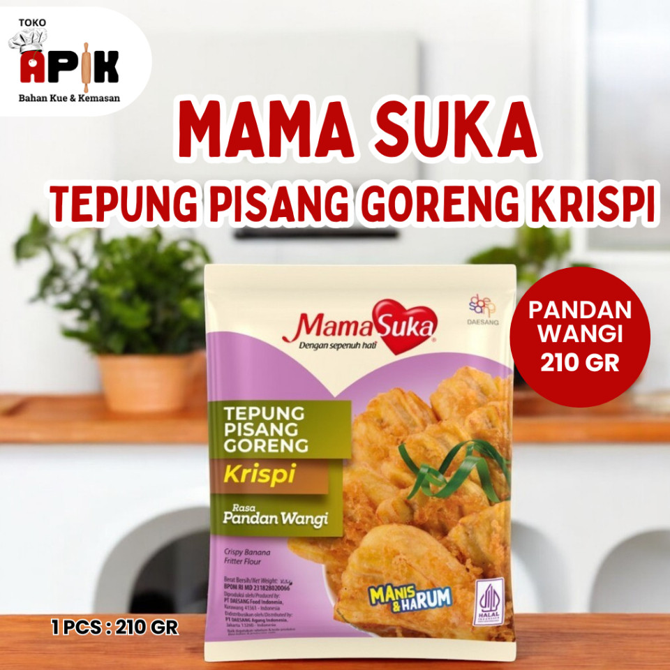 

MAMASUKA TEPUNG PISANG GORENG / Mama Suka Tepung Pisang Goreng Krispi Rasa Pandan Wangi 210 gram