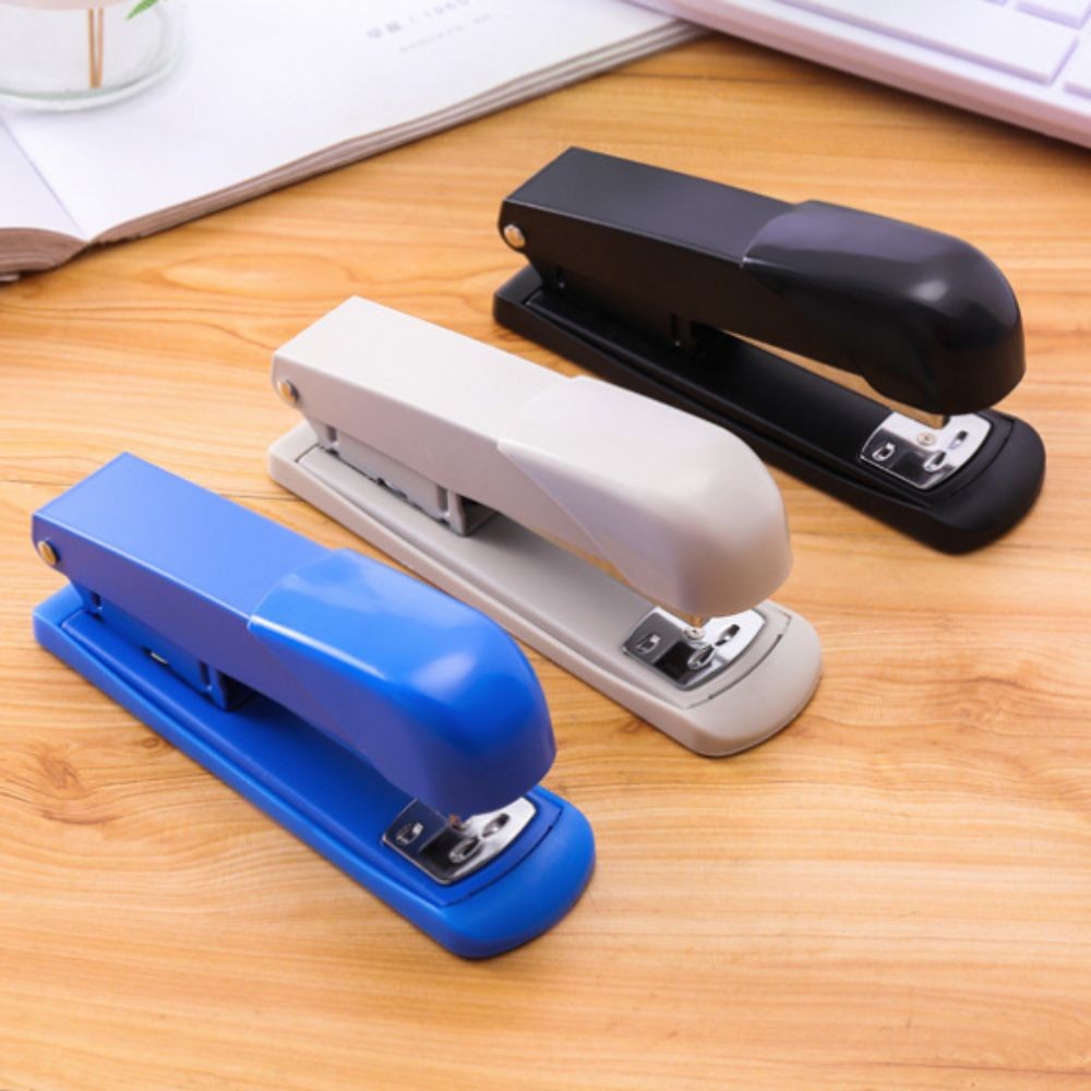 

Effortless Stapler Large Size Labor-Saving Stapler Stable Portable Paper Stapling Machine Simple Grey/Black/Blue Stapling Tools