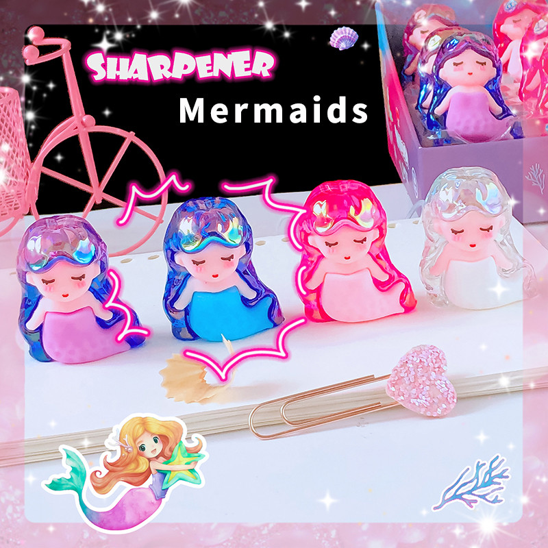 

Aesthetic kawaii pretty Stationery for school useful office supplies cute things School supplies Mermaids pencil sharpener