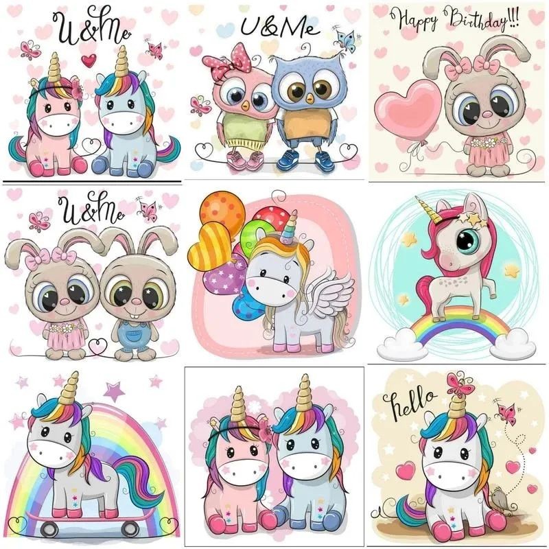 

PhotoCustom Painting By Number Animals Gift Drawing On Canvas HandPainted Art DIY Pictures By Number Horse Kits Home Decor 60x60