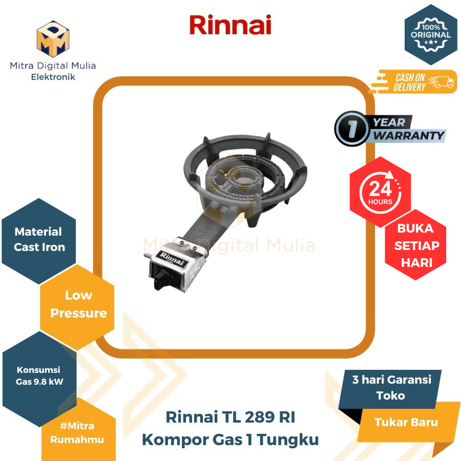 Rinnai TL 289 RI Kompor Turbo 1 Tungku