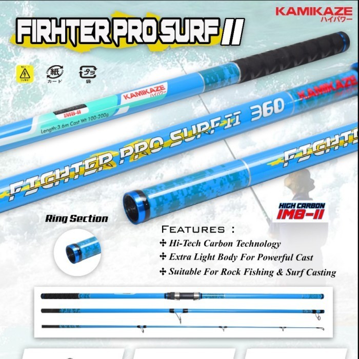 Joran Pancing KAMIKAZE FIGHTER PRO SURF II 360 390 420 450 | Joran Surf Sambung 3 - 360
