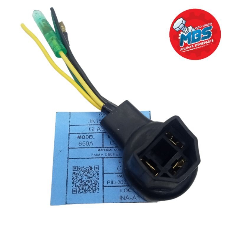 Soket fiting lampu depan Honda Tiger verza Mega pro kaki 3 H4