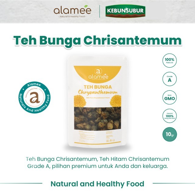

ALAMEE Teh Krisan Chrysanthemum Tea Bunga Emas Golden Crysant Organik Crysanthemum 10gr Premium kebunsubur
