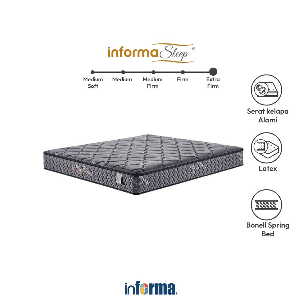 Informa Sleep Eco Coco Fiber Kasur Latex Bonell Springbed Mattress Matras Kasur Tidur Perlengkapan K