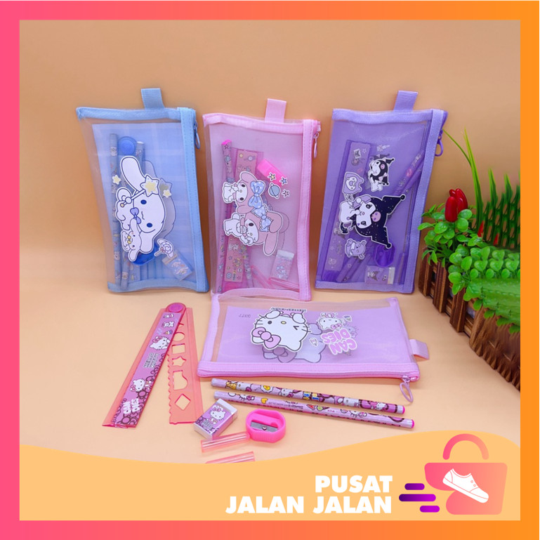 

Pusat Jalan-Jalan - S6150 Alat Tulis Lengkap Karakter / Tempat Pensil Karakter Lucu / Paket Alat Tulis Motif Sanrio / Set Alat Tulis 7 in 1