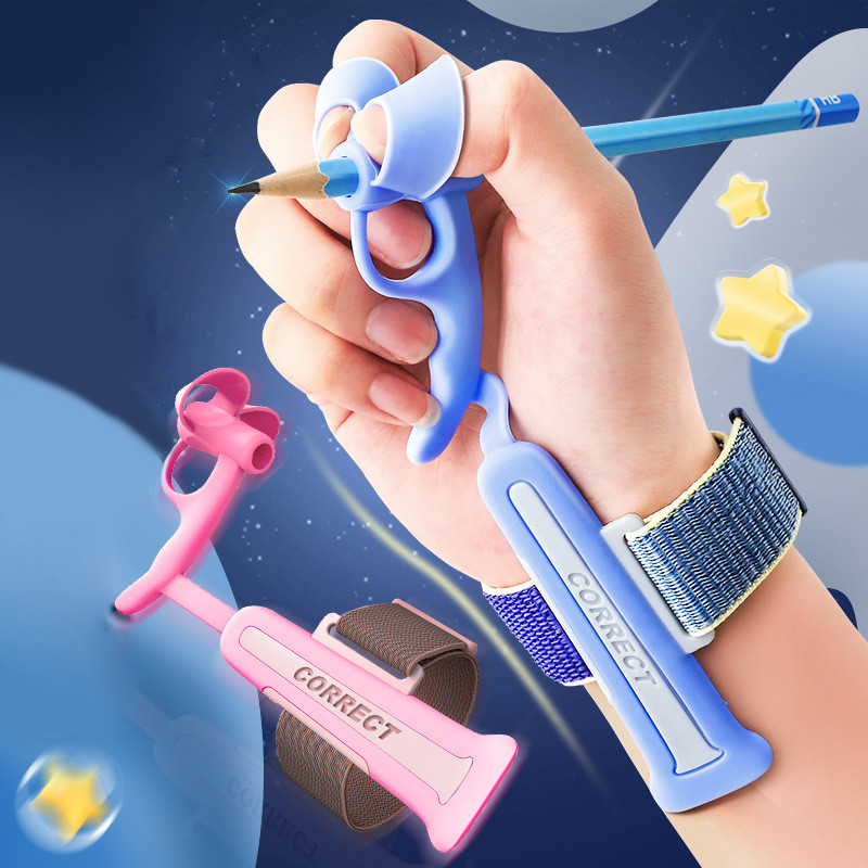 

Children's Five-finger Pen Holder Soft Silicone Writing Posture Pencil Grasp Grip Posture Correction Tool