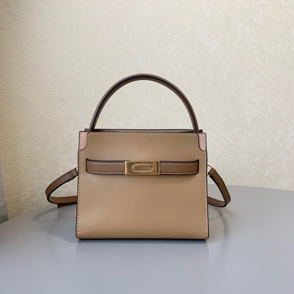 TORY BURCH/TB Lee radziwill mungil double bag mini tote bag Crossbody bag di atas bahu