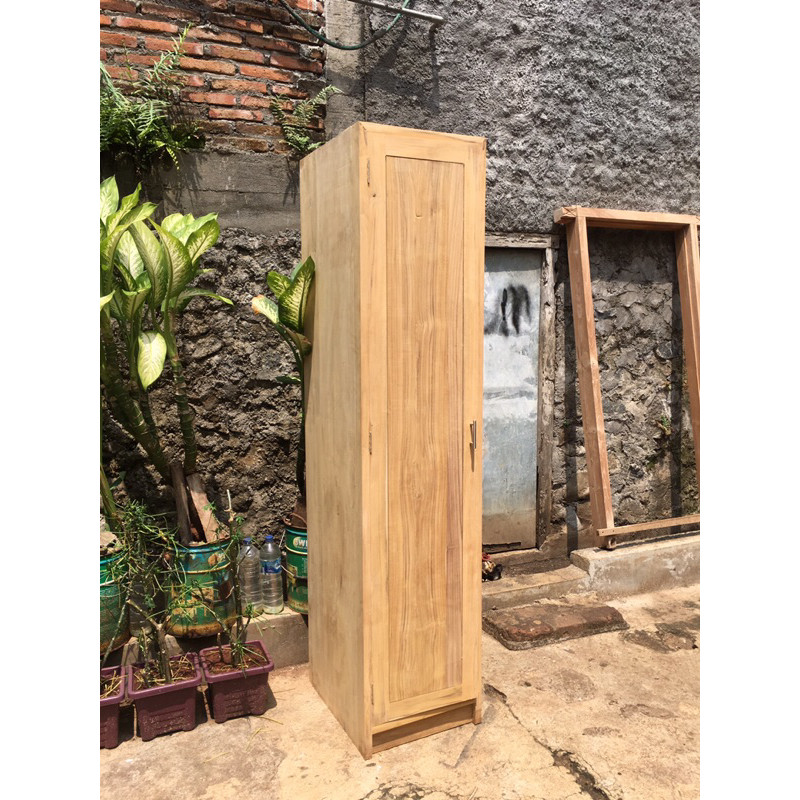 Lemari Pakaian Gantungan Kamar Minimalis Jati Solid / Lemari Pakaian / Lemari Kayu