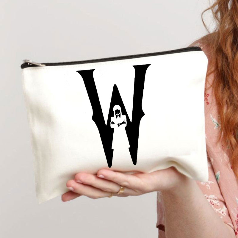 

Wednesday Addams and Enid Cosmetic Case Women Toiletries Bags Casual Lipstick Makeup Bags Gift Gothic Girls Nevermore Academy