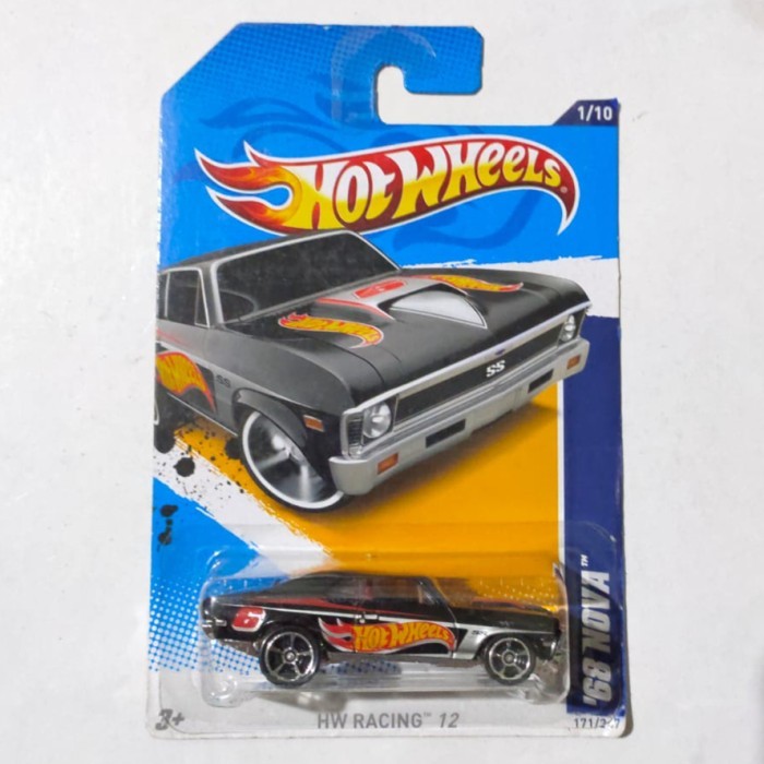 SR99 HW Hot Wheels 1968 68 Chevy Nova hitam tampo HW 2012 Racing