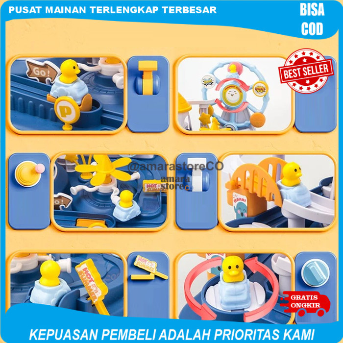 GRATIS ONGKIR Mainan Anak DUCK SLIDE ADVENTURE TOYS Mainan Duck Jalur Edukasi Car Bebek Slide Anak