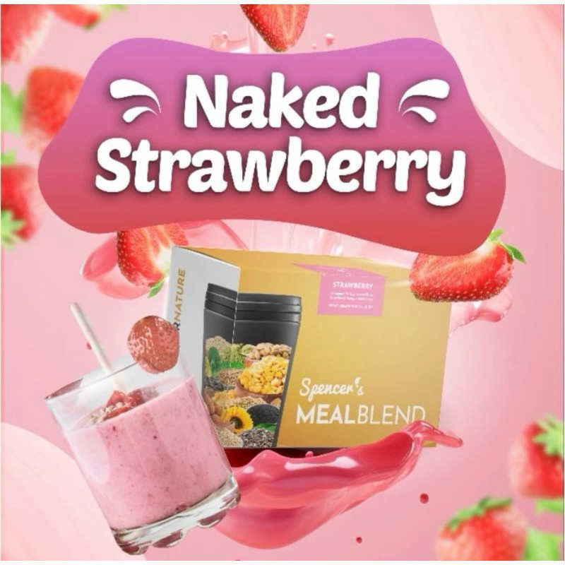 

[STRAWBERRY 15 SACHET] Spencer's MealBlend - Naked Strawberry - Multigrain Slimming Drink - Pengganti Makanan Sehat